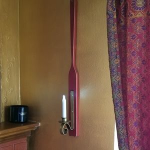 28" Tall Red Candleholder